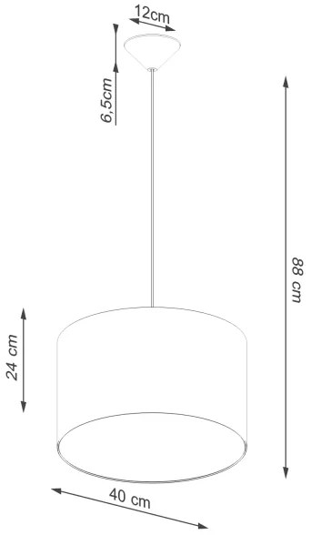Sollux SL.1404 - Csillár zsinóron NOVA 1xE27/15W/230V átm. 40 cm fehér