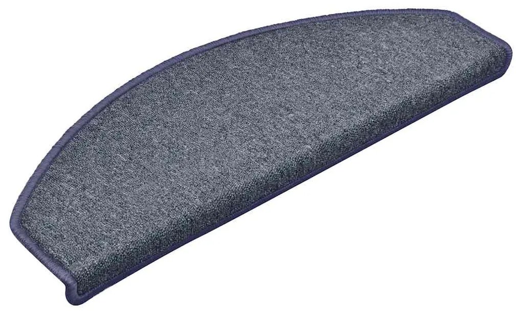 30 db sötétszürke és kék lépcsőszőnyeg 65x24x4 cm