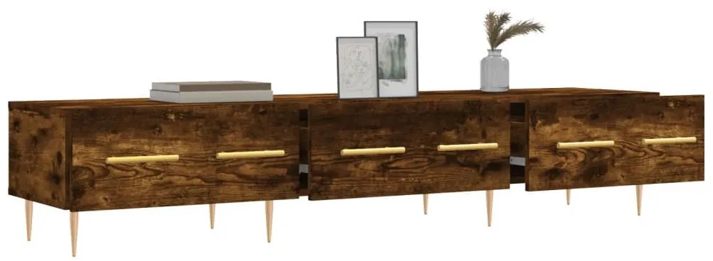 füstös tölgy színű szerelt fa TV-szekrény 150 x 36 x 50 cm