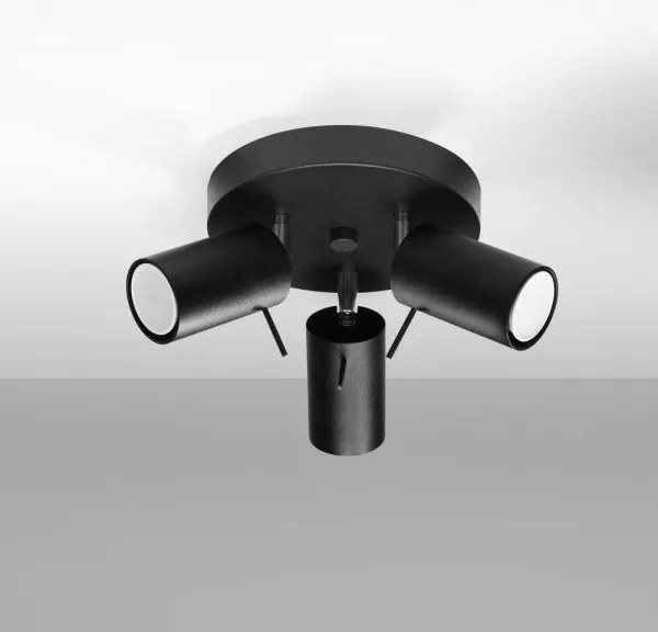 Sollux SL.1016 - Spotlámpa RING 3xGU10/10W/230V fekete