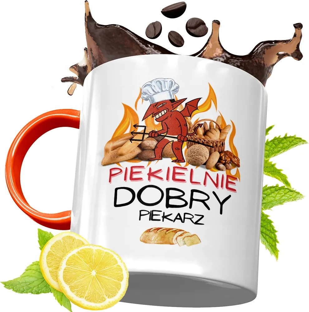 Narancssárga Bögre Péknek Ajándék fényképes nyomtatással