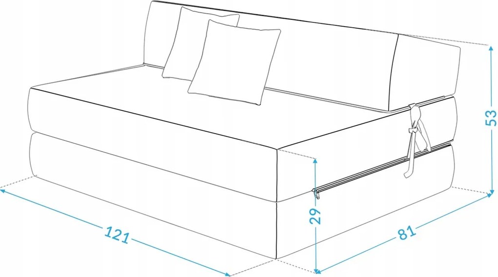 Matracesen Összehajtható fotelágy 200x120 Zöld