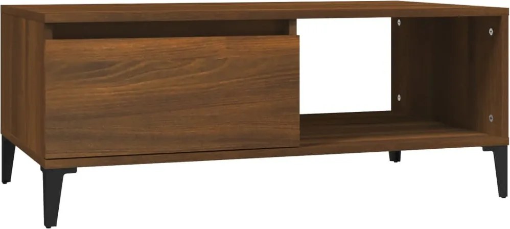 vidaXL barna tölgyszínű szerelt fa dohányzóasztal 90x50x36,5 cm