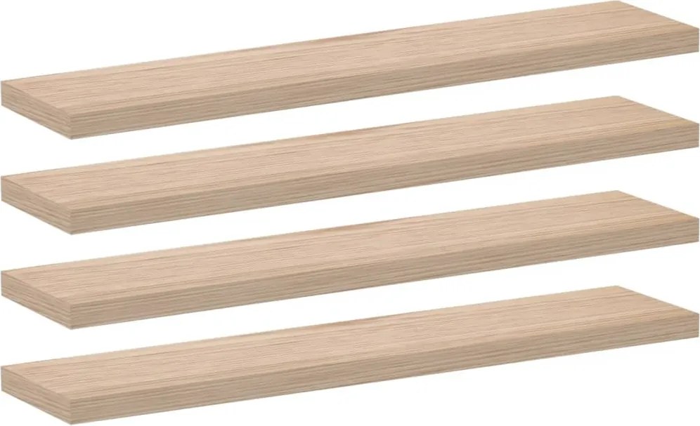 vidaXL 4 db szerelt fa függőpolc 110 x 23,5 x 4 cm