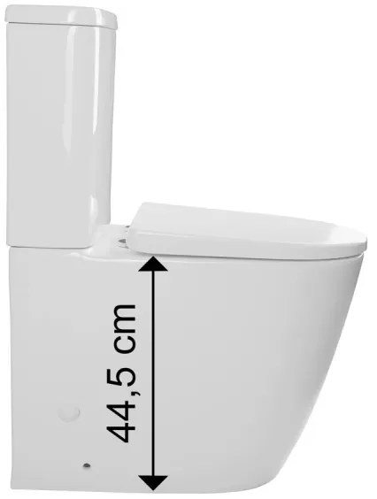 Sapho - kombinált WC TURKU alsó/hátsó lefolyás kerámia/fehér