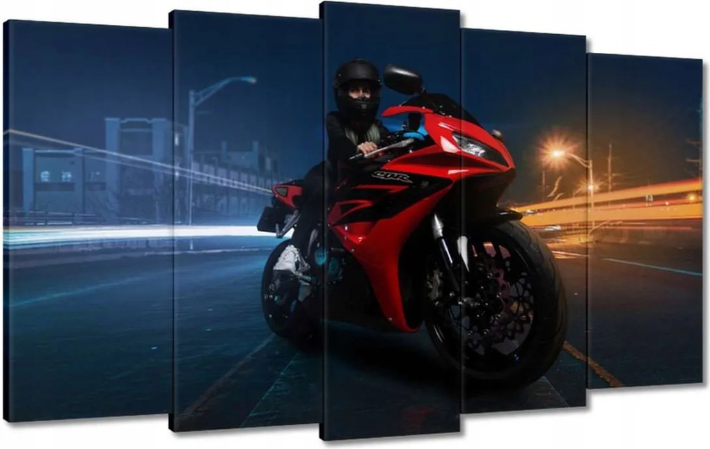 Vászonkép 100x60 Piros motorkerékpár versenyautó