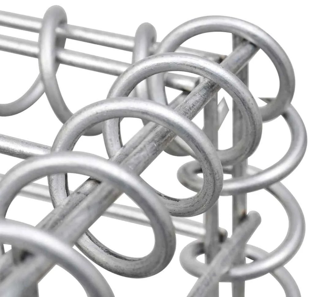 trapéz alakú horganyzott acél gabion magaságyás 80x20x100 cm