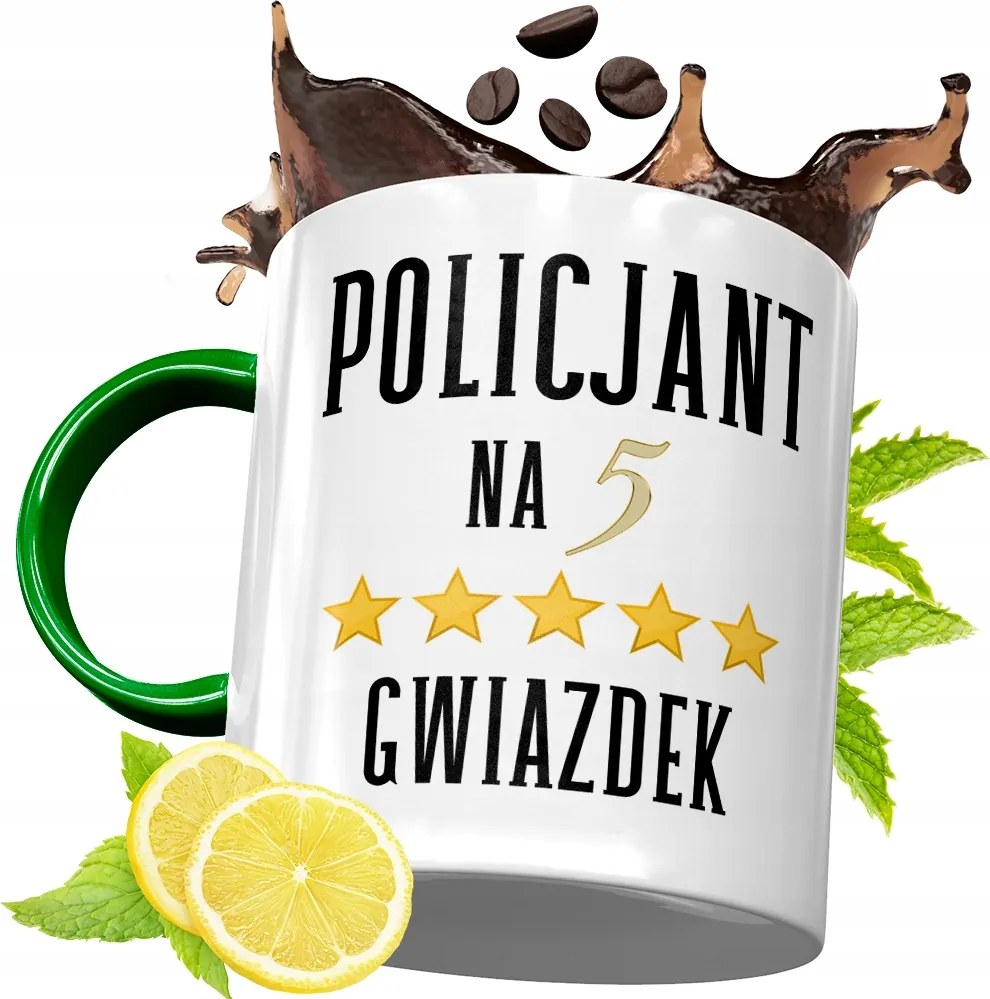 Zöld Bögre Rendőrnek Tökéletes Ajándék fényképes nyomtatással