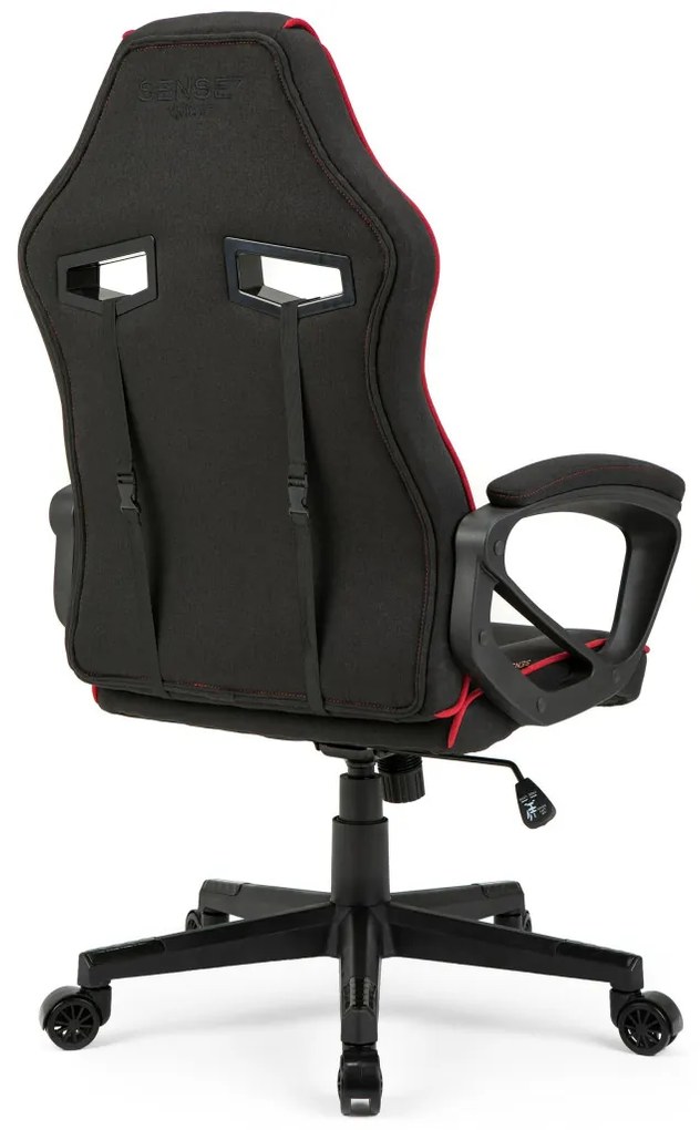 Gamer szék SENSE7 Knight, fekete és piros