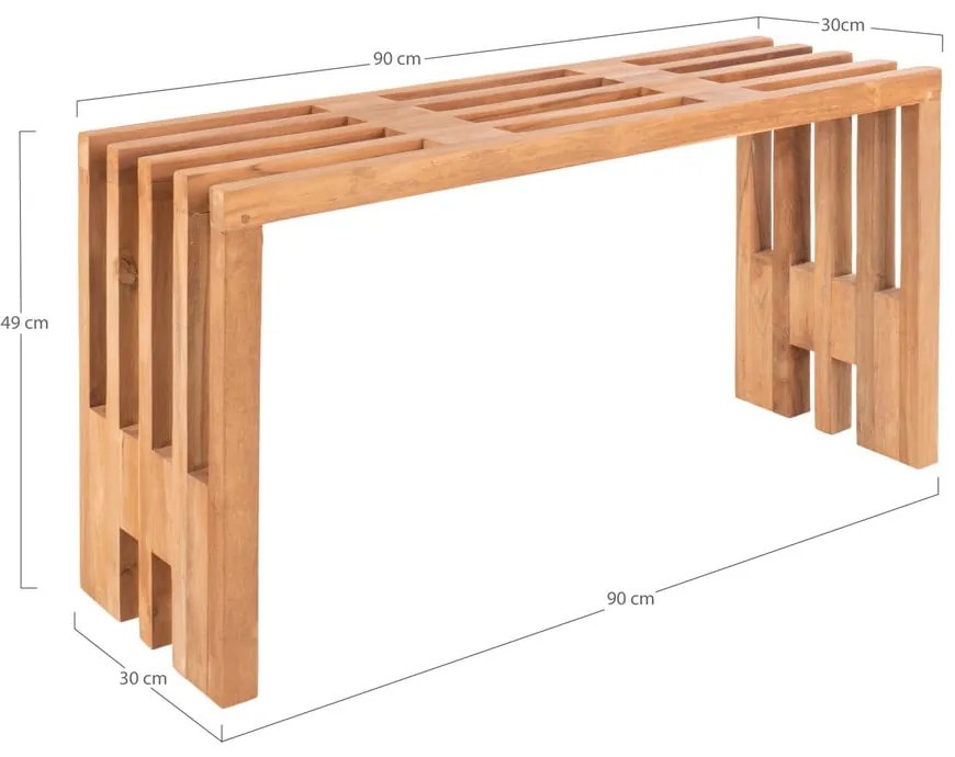 Benidorm teakfa kerti pad, 90 x 30 cm - House Nordic