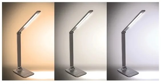 Solight WO55-G - LED Szabályozható asztali lámpa vezeték nélkül tölthető LED/10W/100-240V szürke