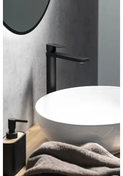 Aqualine - Mosdócsap DAPHNE 29 cm matt fekete