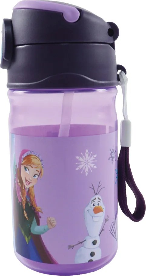 Disney Jégvarázs Modern Magic műanyag szívószálas kulacs akasztóval 350 ml
