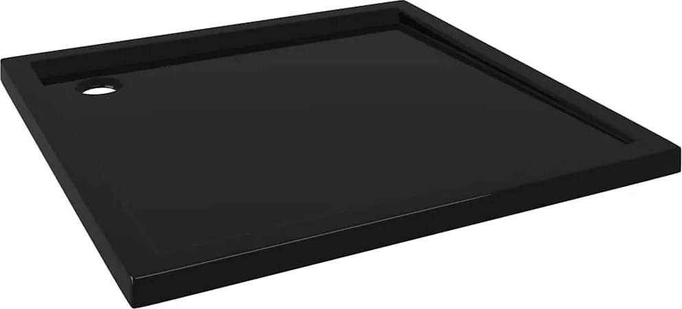 vidaXL fekete négyzet alakú ABS zuhanytálca 90 x 90 cm