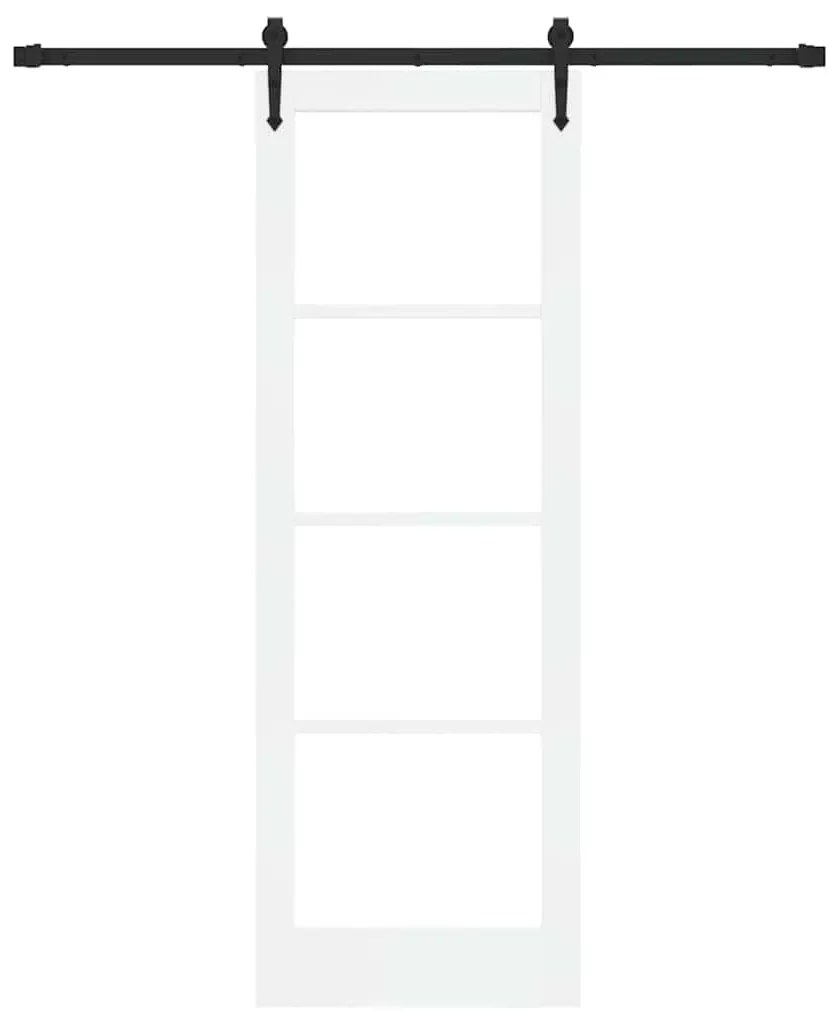Egyszerű Csúszó Ajtó Fehér 73.5 x 211 cm Fa és fém