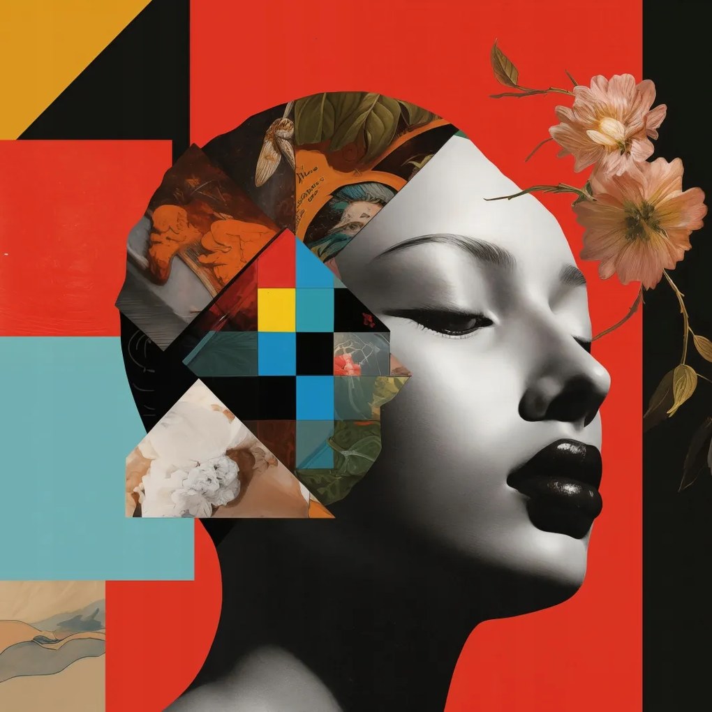 Poszter 70x70cm Az áthajolt virág szobra