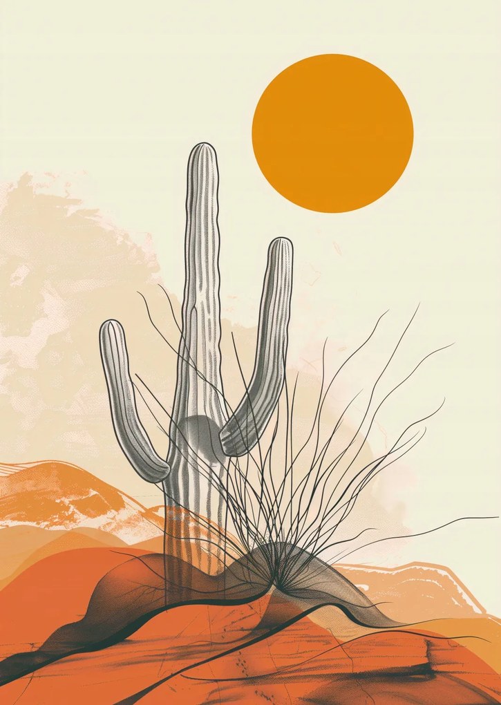 Poszter 67,5x95cm Sivatagi magány