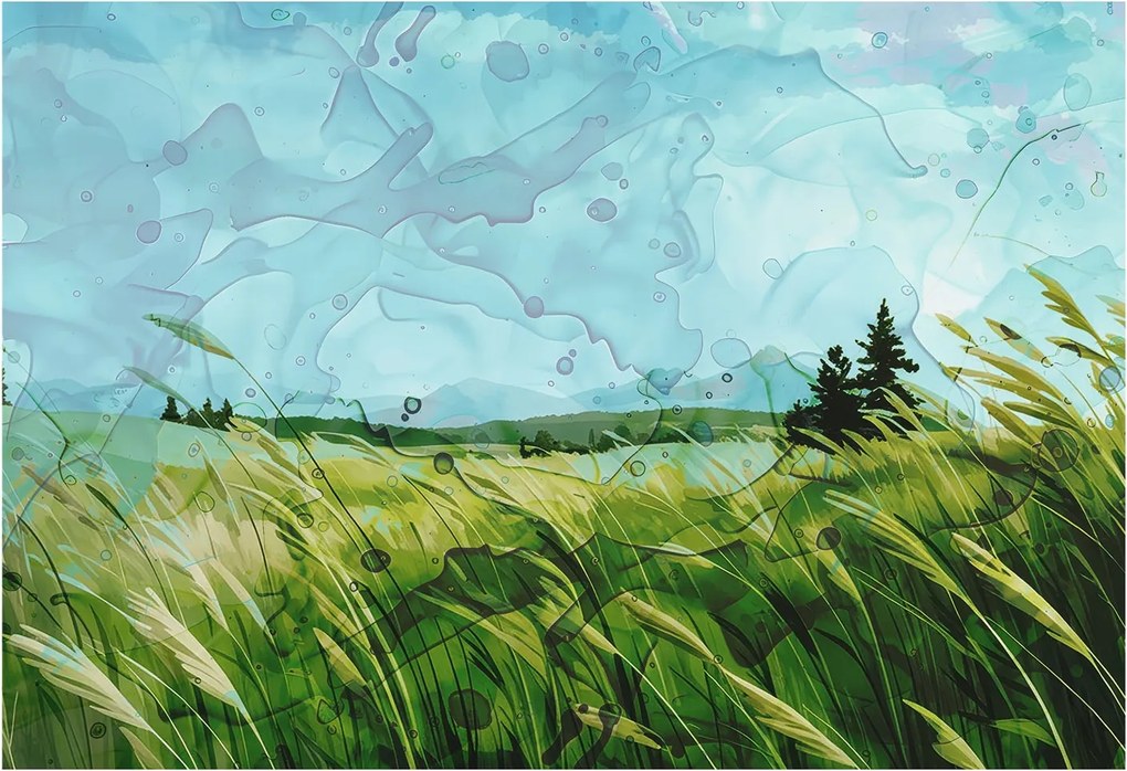 Flizelin fotótapéta Flizelin Design Zöld tájképek 152x104