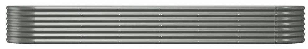 szürke horganyzott acél kerti magaságyás 296x80x36 cm