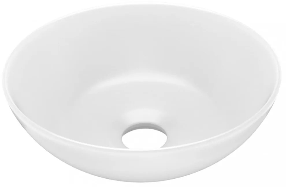 vidaXL kerek matt fehér kerámia mosdókagyló