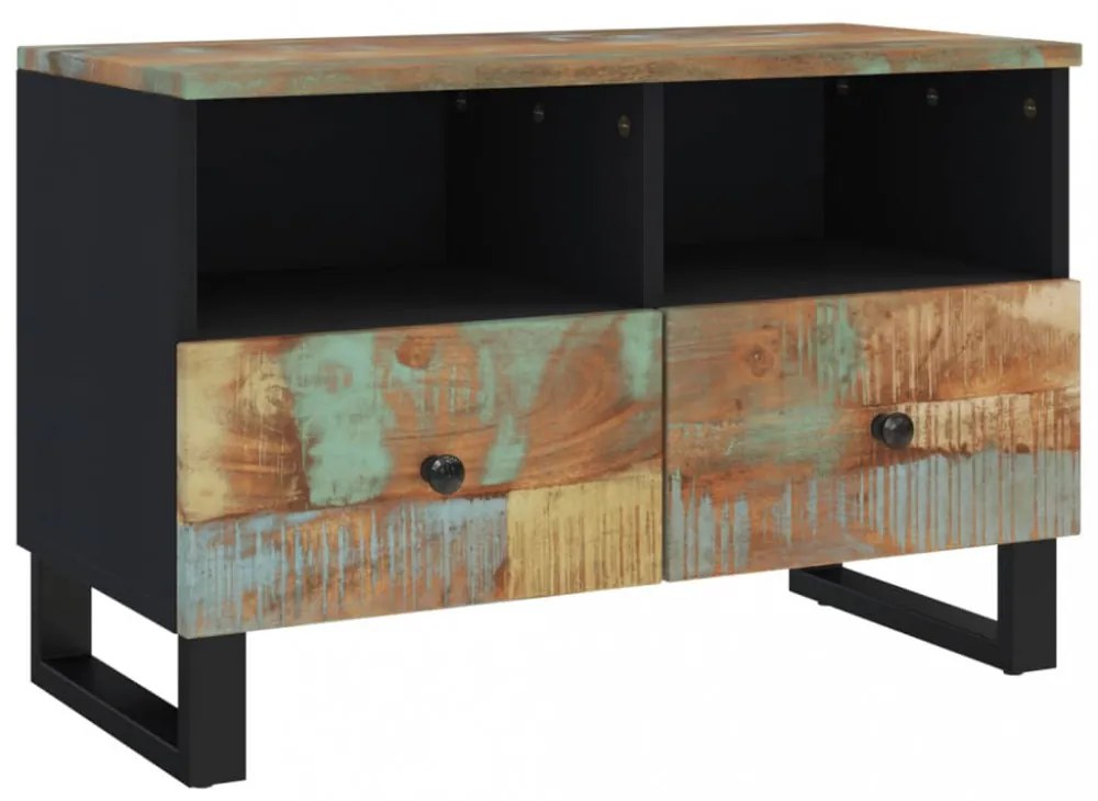 tömör újrahasznosított fa TV-szekrény 70 x 33 x 46 cm