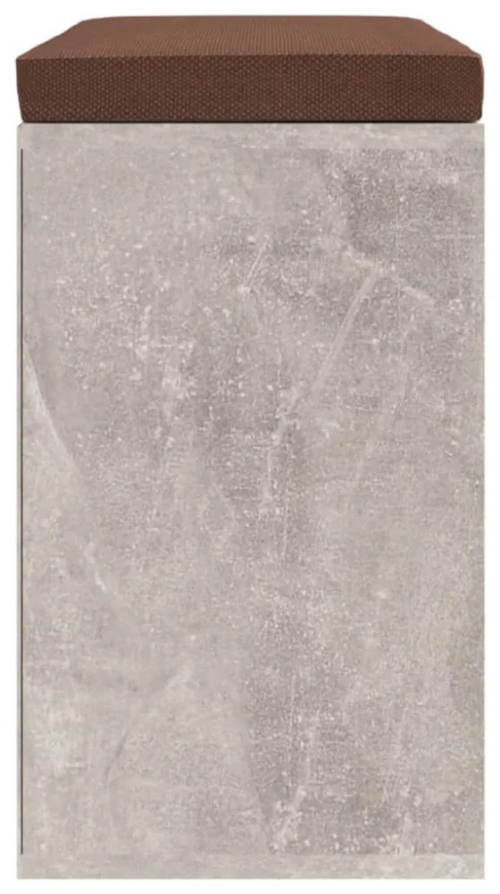 betonszürke szerelt fa cipőtároló pad 103 x 30 x 48 cm