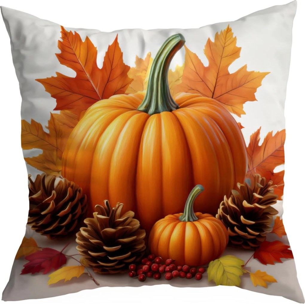 Díszpárnahuzat 45X45 CM Őszi Tök Őszi Díszpárnahuzat 340