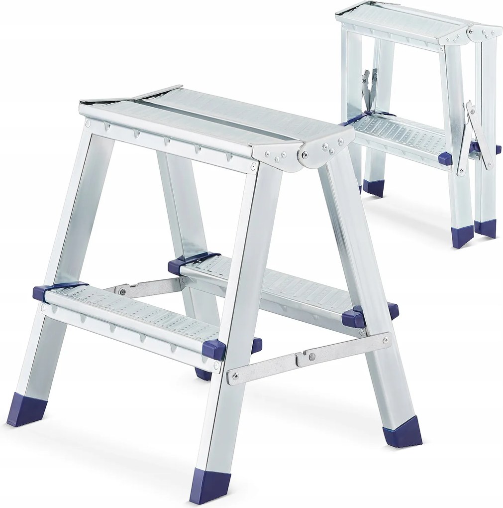 Létra háztartási létra kétoldalas összecsukható fém acél lépcső 2x2