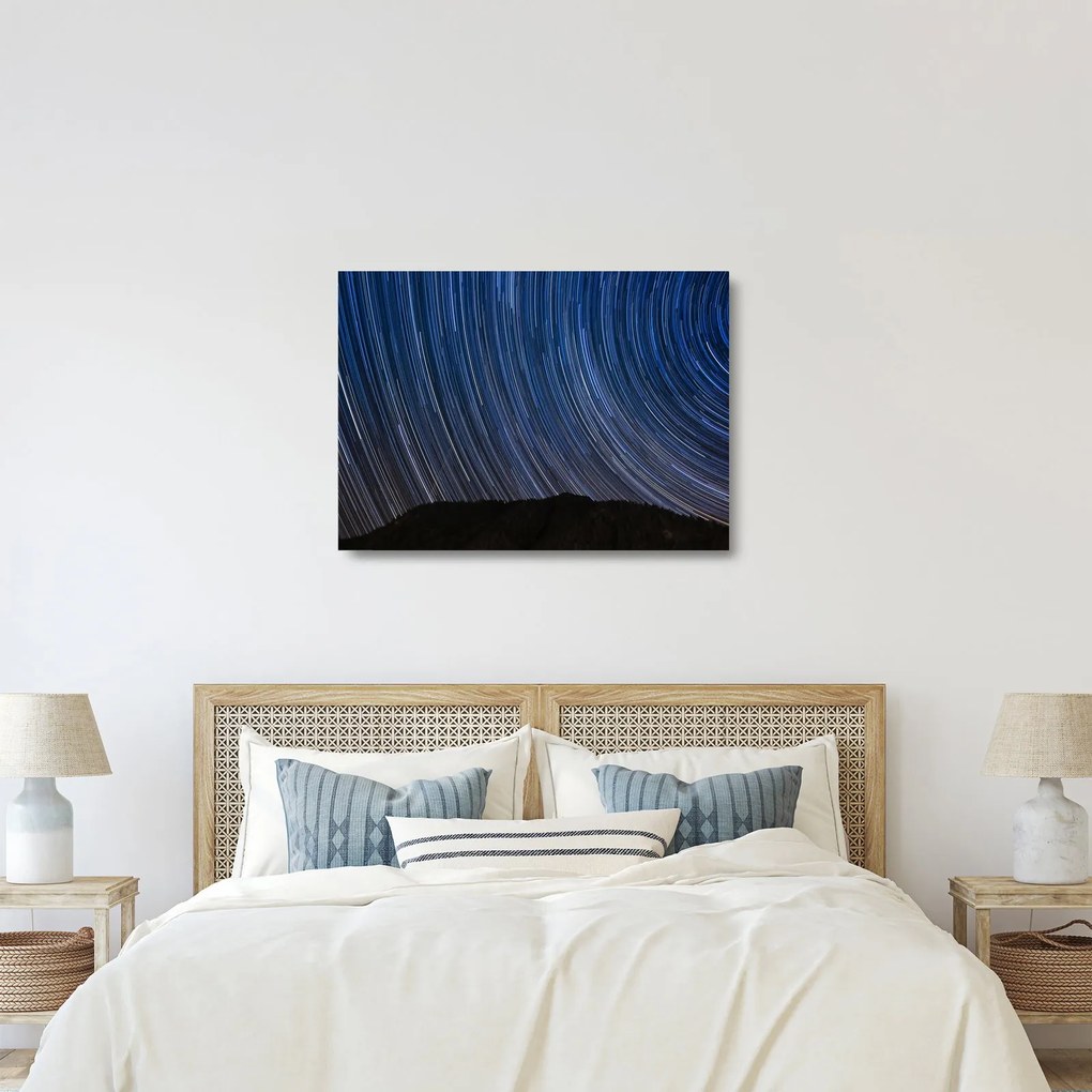 Éjszakai csillagok és az ég képe (üvegen) (70x50 cm)