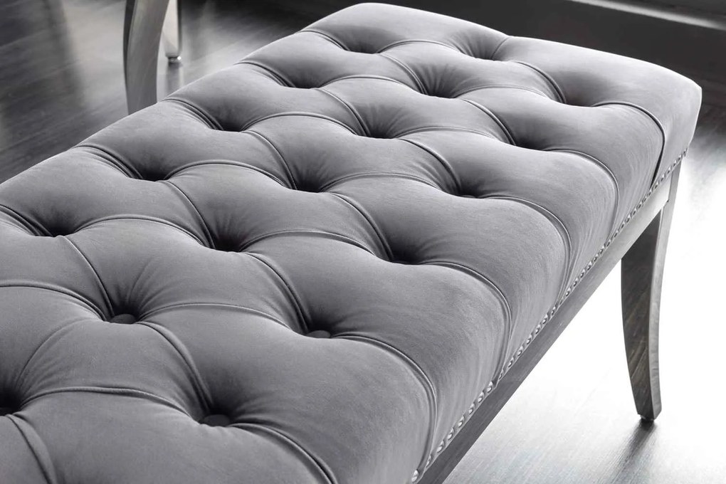 Design ülőpad Queen 164 cm szürke bársony