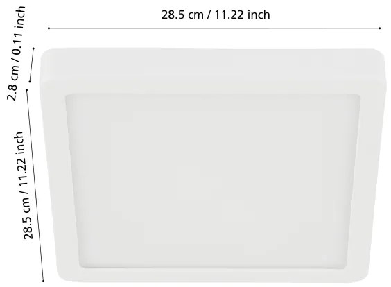 Eglo 98849 - Dimmelhető LED fürdőszobai lámpa FUEVA-Z LED/19,5W/230V IP44