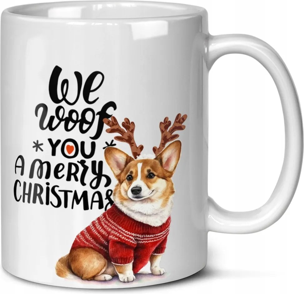 Karácsonyi Bögre Kutyával Welsh Corgi Ajándék Kutya Anya Kutya Apa Kutya Dog