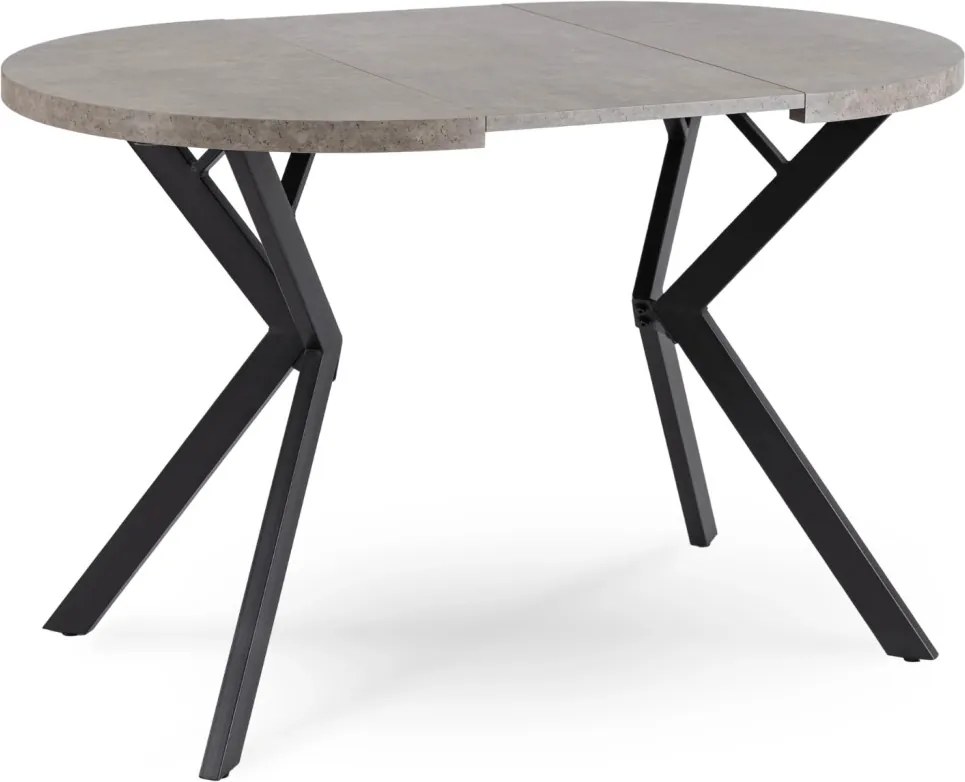 Stół DORIAN Rozkładany 80-160 cm Beton/Czarny