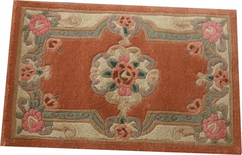 Aubusson gyapjú szőnyeg 46x76 barackszínű