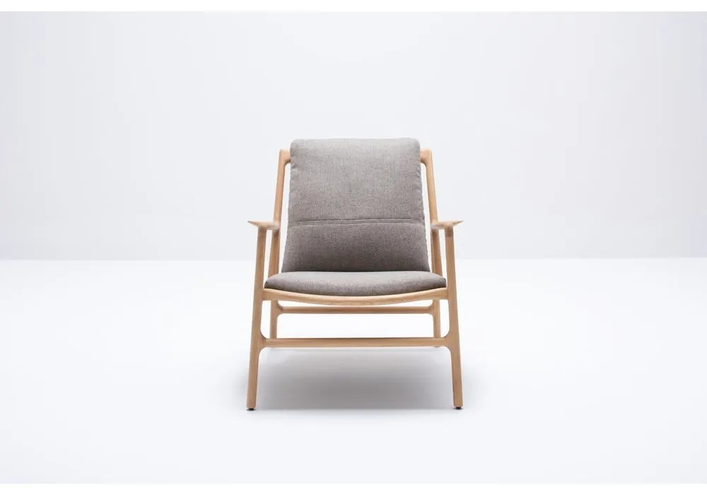 Szürke-natúr színű fotel Dedo – Gazzda