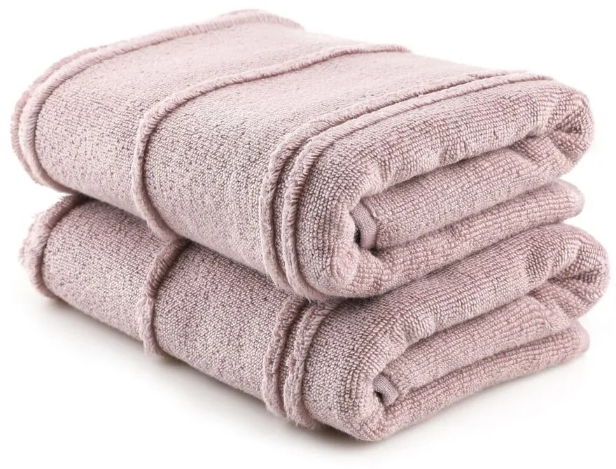 Rózsaszín frottír törölköző szett 2 db-os 50x90 cm Arden – Foutastic
