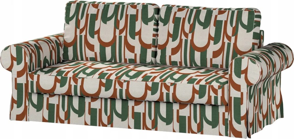 Backabro 3 személyes összecsukható kanapé huzat Ikea zöld