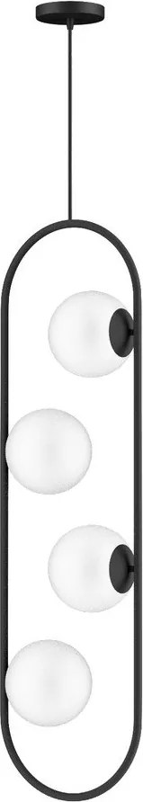 Fekete függőlámpa üveg búrával Club – Squid Lighting