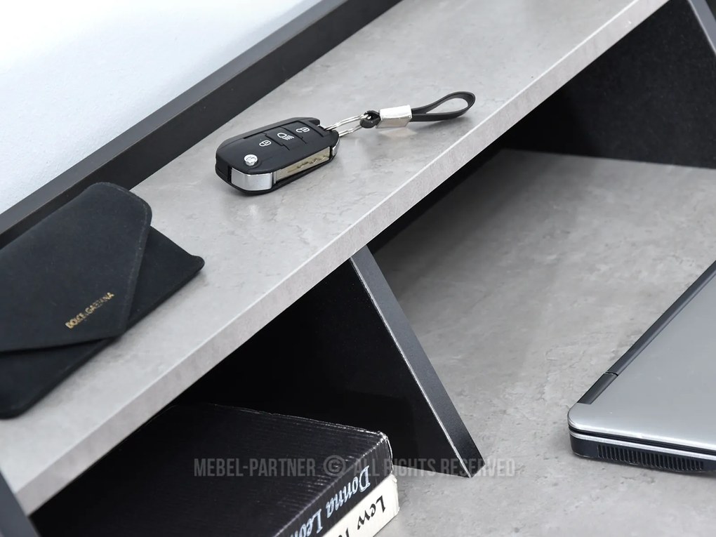 PC asztal Aspart (beton + fekete). 1109724