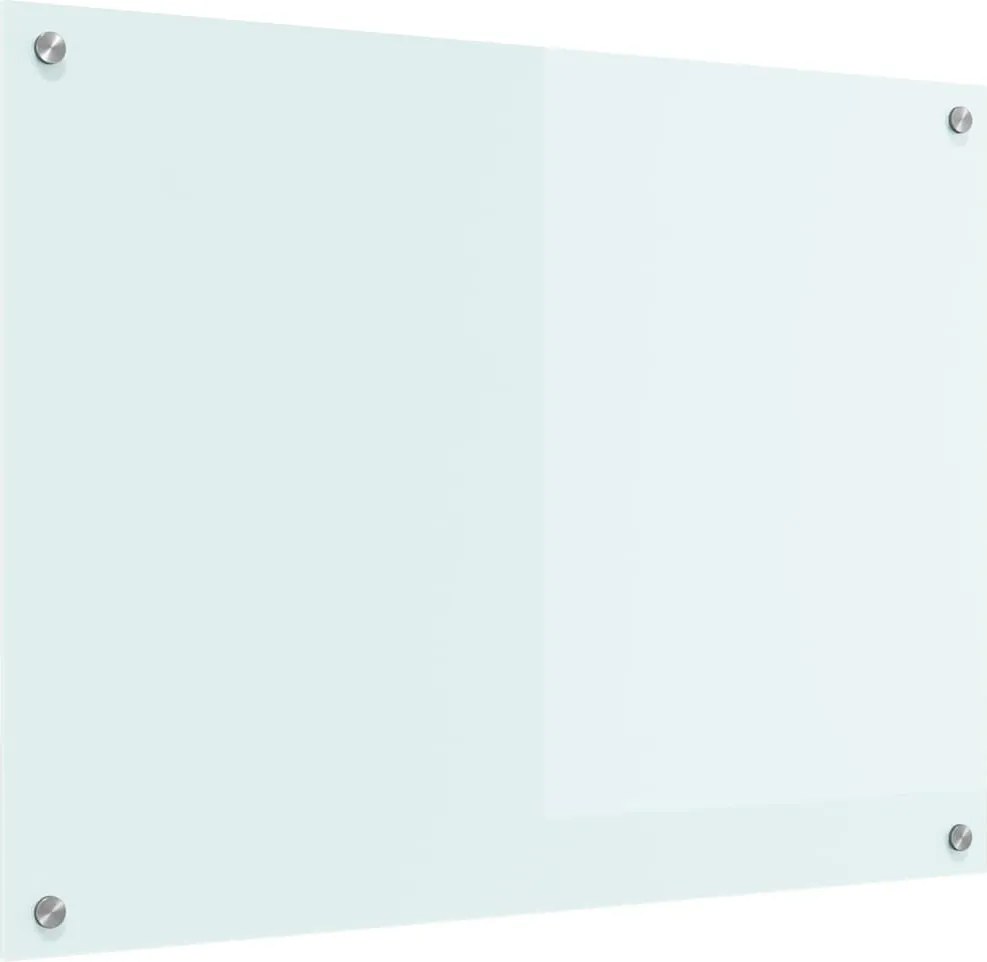 vidaXL Konyhai splashback Fehér 80 x 60 cm edzett üveg