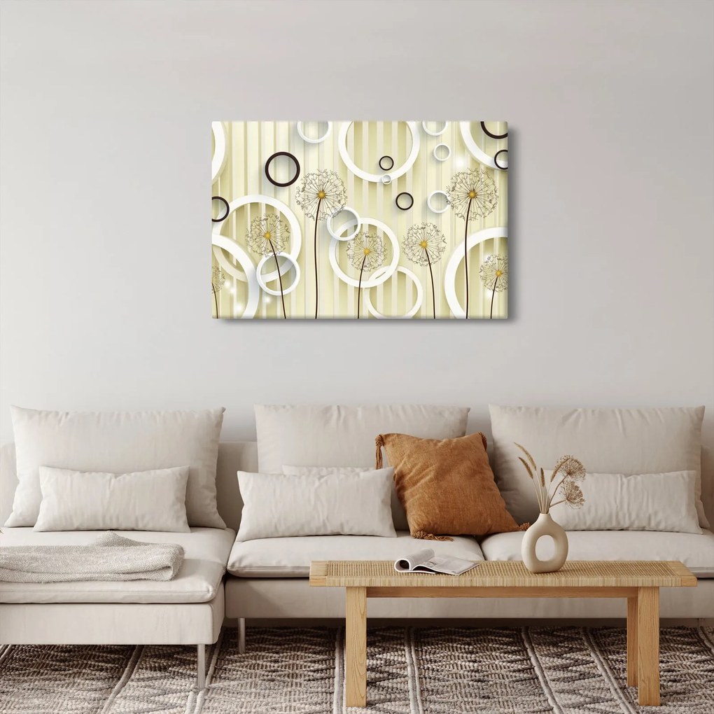 Absztrakt pitypangos kép (90x60 cm)