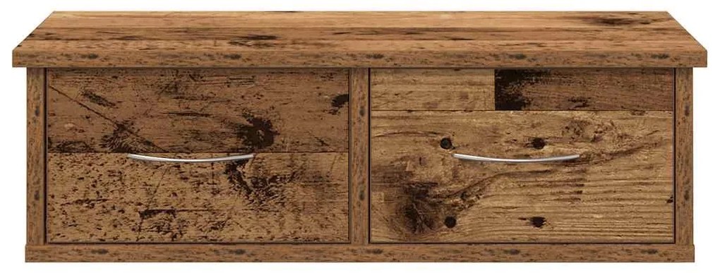 antik fa színű szerelt fa faliszekrény 60x26x18,5 cm