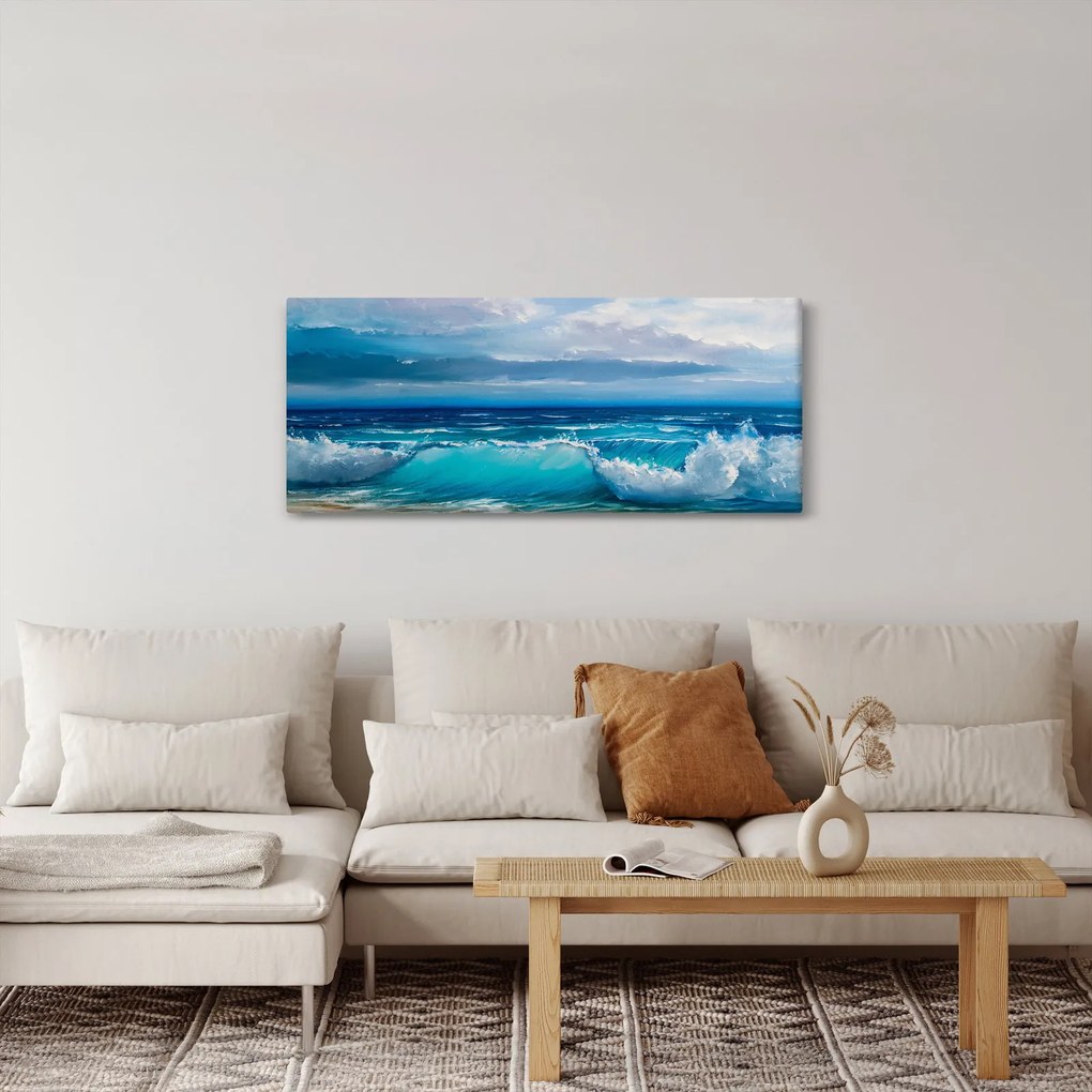 Kép - tengeri hullámok (120x50 cm)