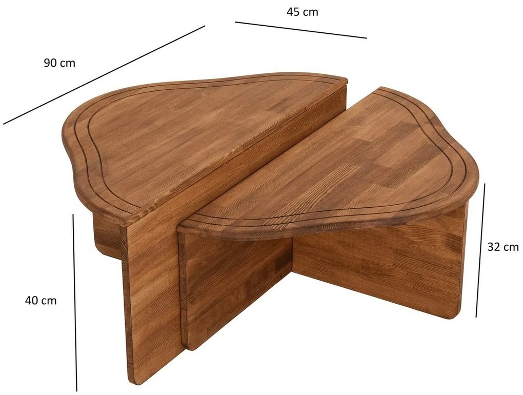 Altopiano Chestnut dohányzóasztal