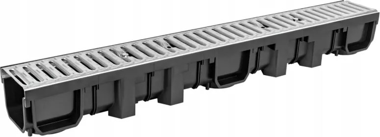 Vízelvezetés Lineáris Vályú Műanyag Rács Fém Hydway A15 1000/130/105MM