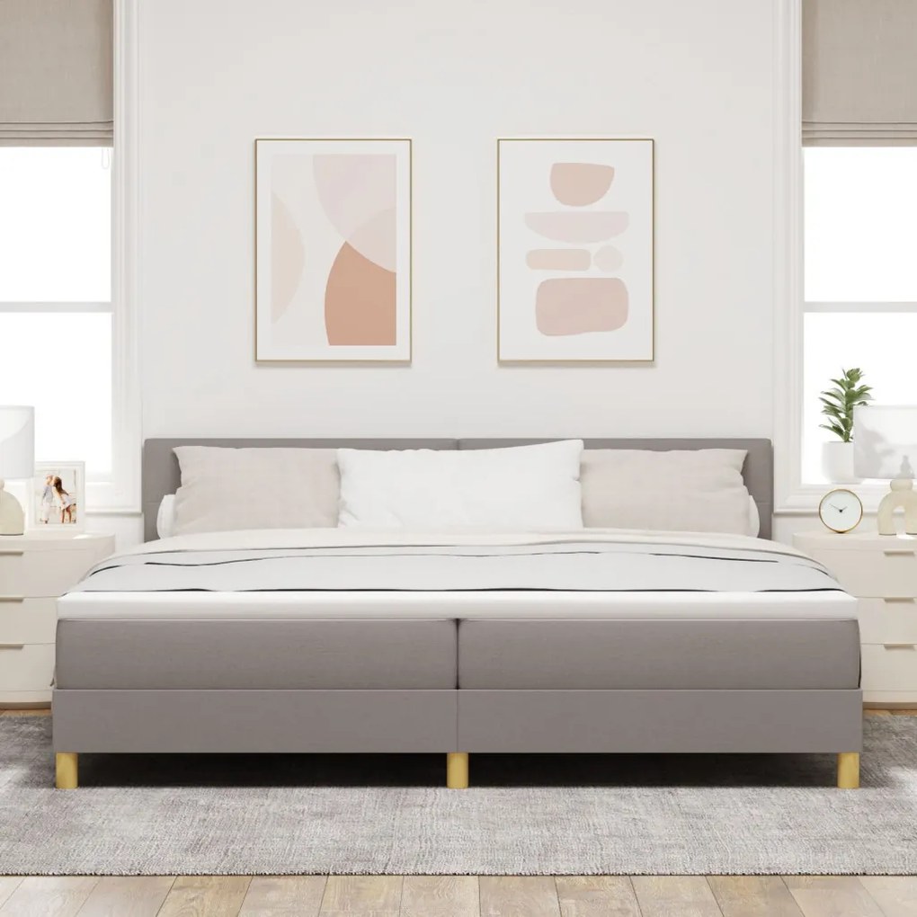 Box Spring Ágy Matraccal Többszínű 200x200 cm Szövet