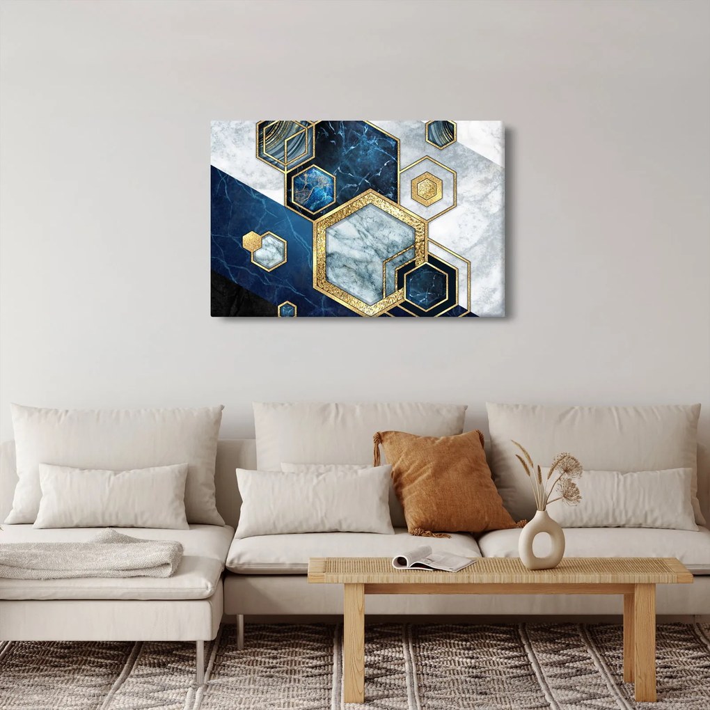Kép - Márvány hatszögek (90x60 cm)