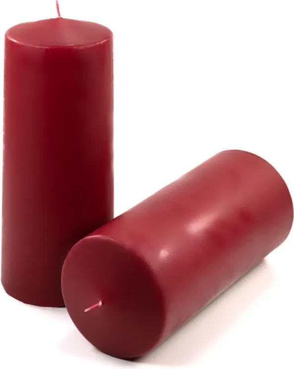 Gyertyakészlet 25 cm Ø 10 cm 4 db bordó