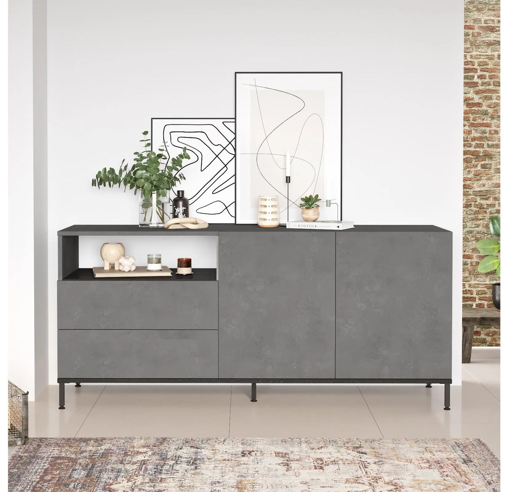 Konzolsztal Levoretta 32 (szürke + fekete). 1106470