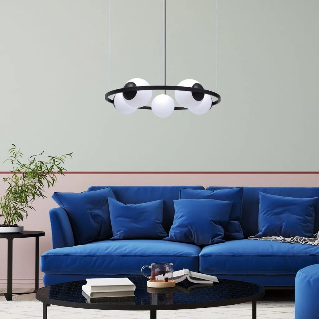ZUMA LINE 5011 ORBIT Modern Függesztett Lámpa Fehér, Fekete E27 IP20